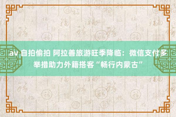 av 自拍偷拍 阿拉善旅游旺季降临：微信支付多举措助力外籍搭客“畅行内蒙古”