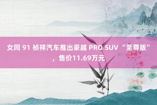 女同 91 祯祥汽车推出豪越 PRO SUV “至尊版”，售价11.69万元