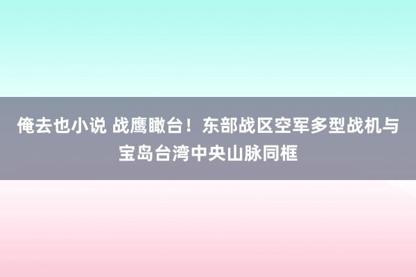 俺去也小说 战鹰瞰台！东部战区空军多型战机与宝岛台湾中央山脉同框