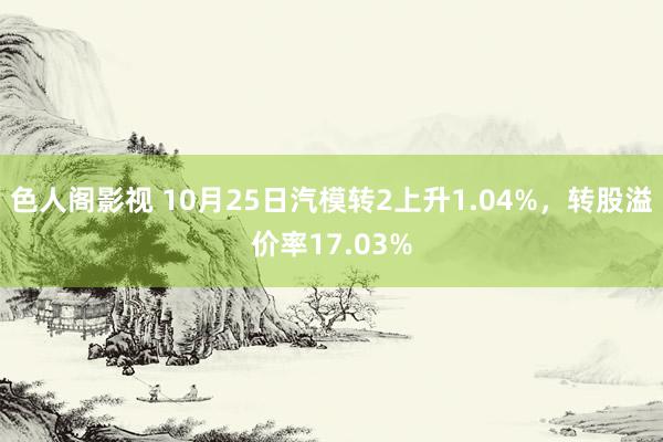 色人阁影视 10月25日汽模转2上升1.04%，转股溢价率17.03%