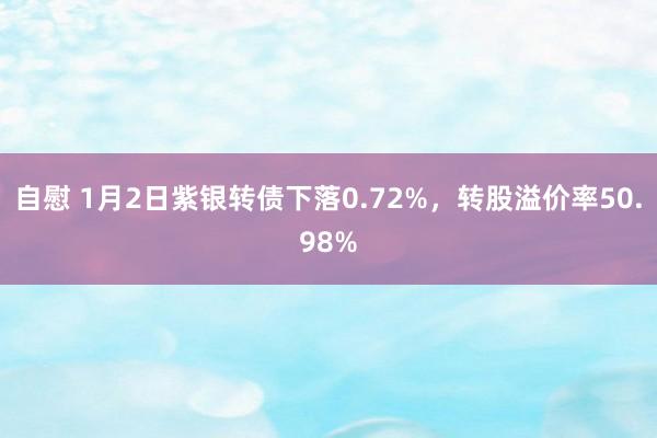 自慰 1月2日紫银转债下落0.72%，转股溢价率50.98%